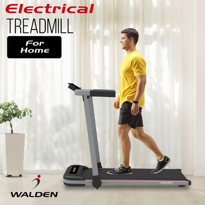 Compact Folding Electric Treadmill with LCD Display - 10 Km/H, 1-2.5PS, 6/12 Workout Programs