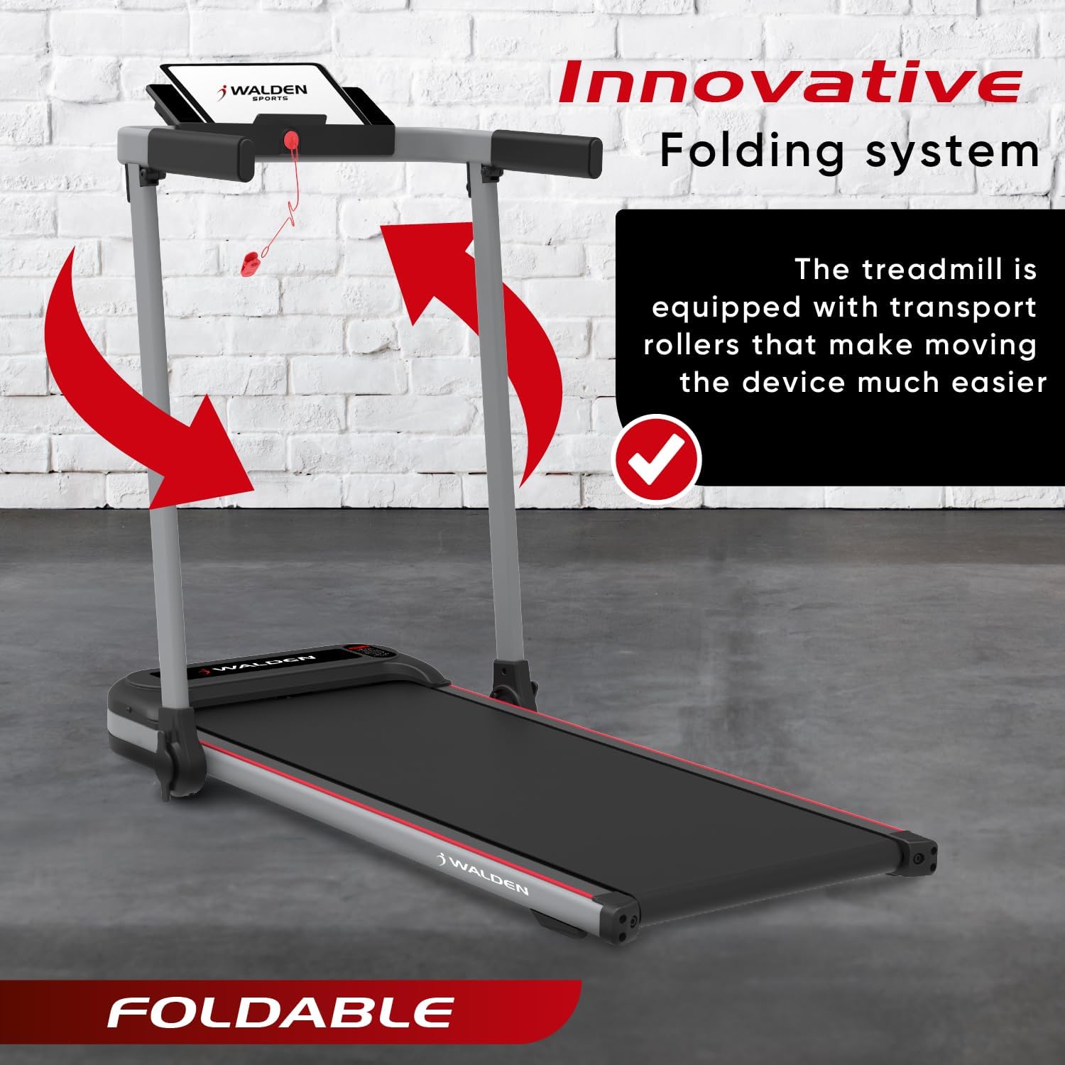 Compact Folding Electric Treadmill with LCD Display - 10 Km/H, 1-2.5PS, 6/12 Workout Programs