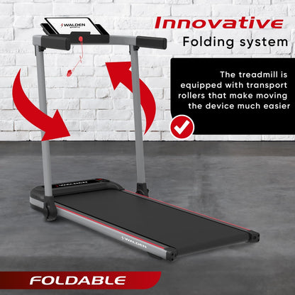 Compact Folding Electric Treadmill with LCD Display - 10 Km/H, 1-2.5PS, 6/12 Workout Programs