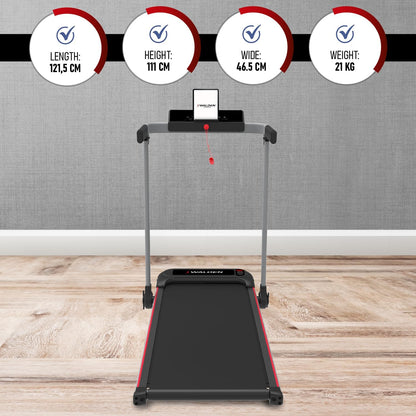 Compact Folding Electric Treadmill with LCD Display - 10 Km/H, 1-2.5PS, 6/12 Workout Programs