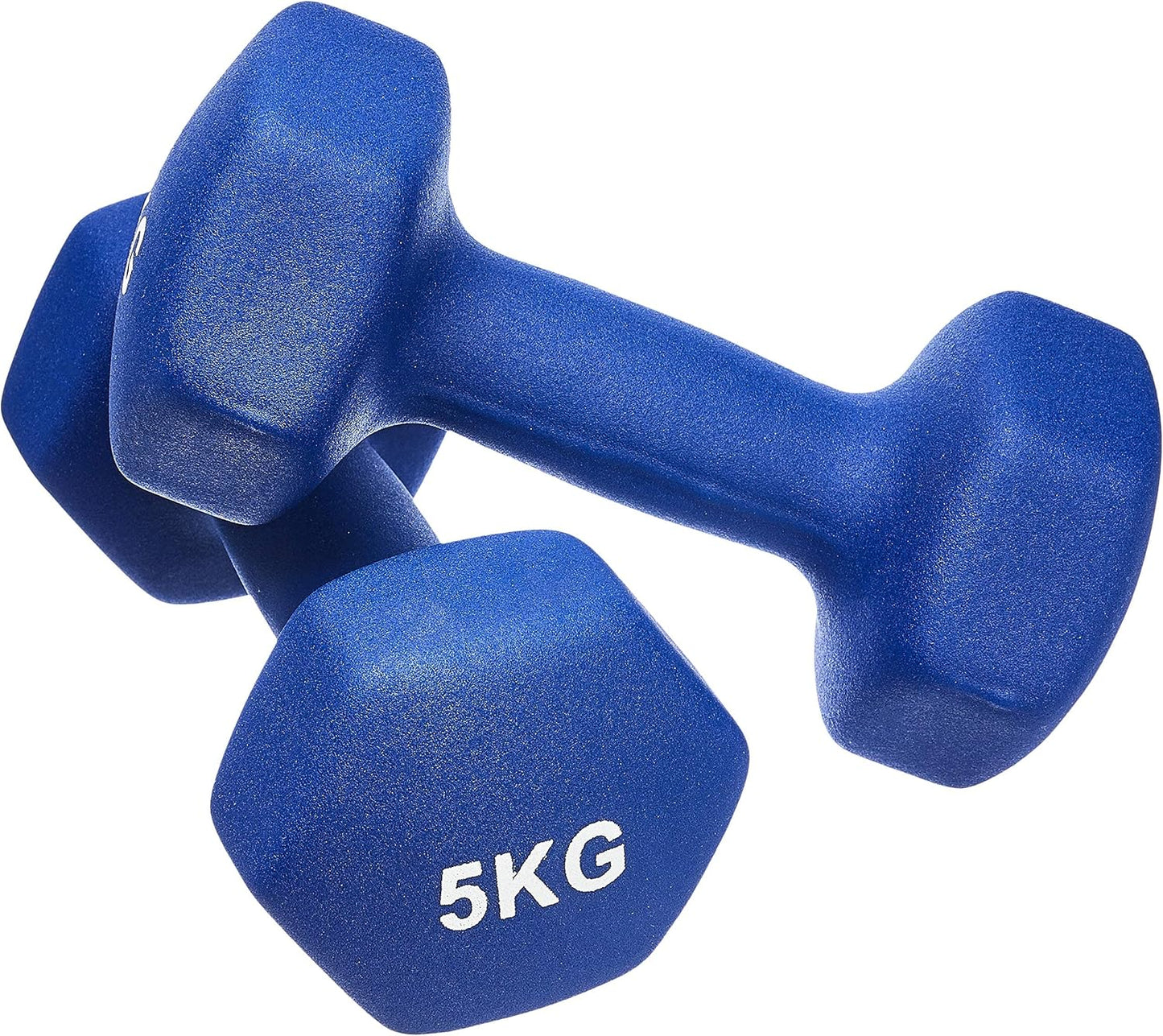 Neoprene Dumbbell Pair, 10Kgs 2 X 5 Kg, Blue