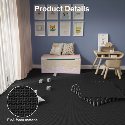 EVA Yoga Tiles Mat Gym Thick Flooring Interlocking Floor Mats Soft Foam 60X60Cm